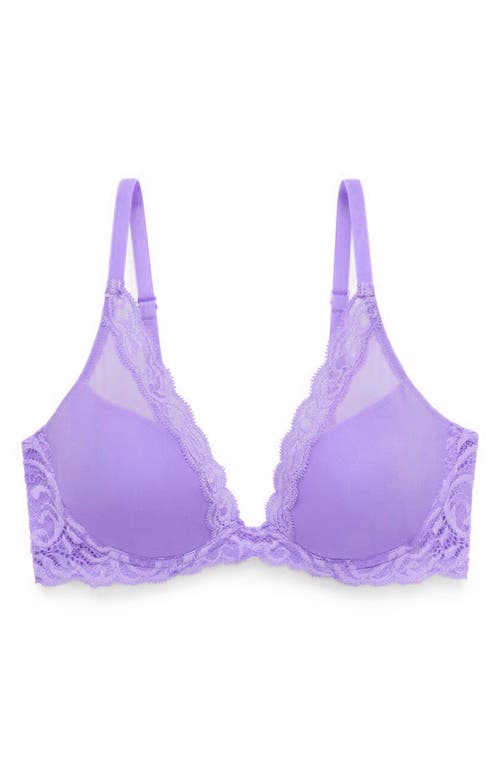 Natori Feathers Plunge T-shirt Basics Bra In Purple