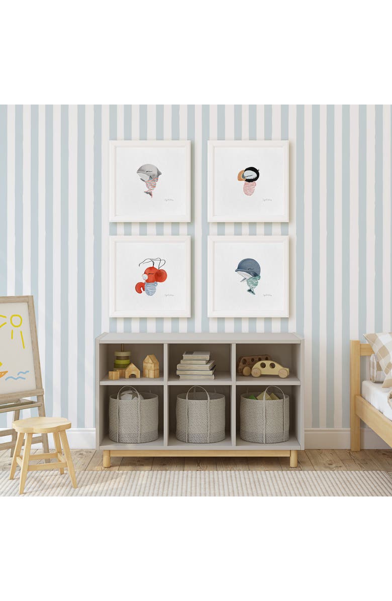 Ramus & Co Baby Puffin Framed Museum Quality 12" x 12" Art Print, Alternate, color, Multicolored