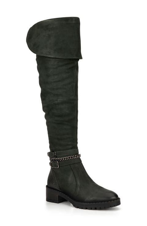 Alice Snake Embossed Over-the-Knee Boot (Women)