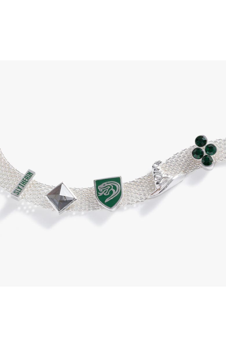 Alex and Ani Harry Potter<sup>™</sup> Slytherin Mesh Charm Bracelet, Alternate, color,