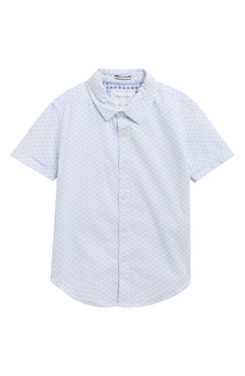 Kids' Geo Print Button-Up Shirt (Little Kid)