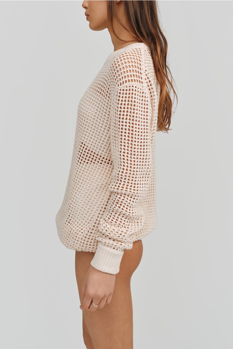 Freja Boyfriend Sweater, Alternate, color, Bone