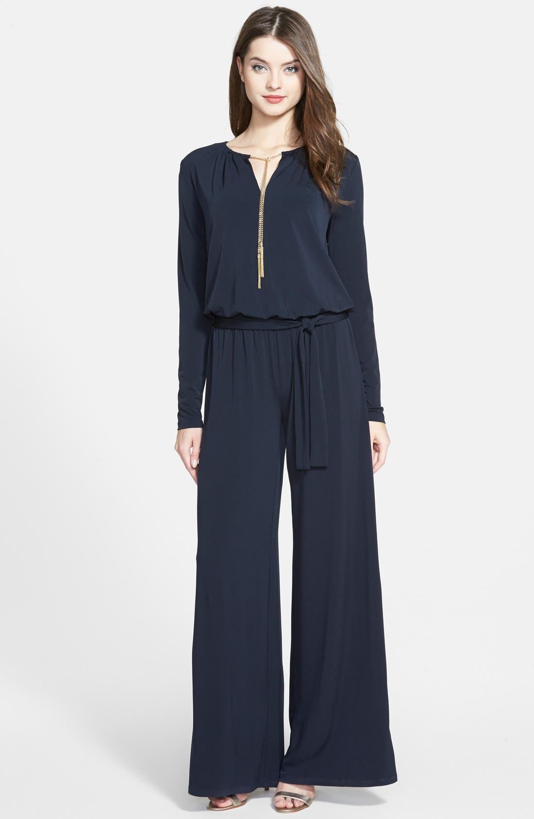 MICHAEL Michael Kors Chain Neck Wide Leg Jumpsuit (Women) | Nordstrom
