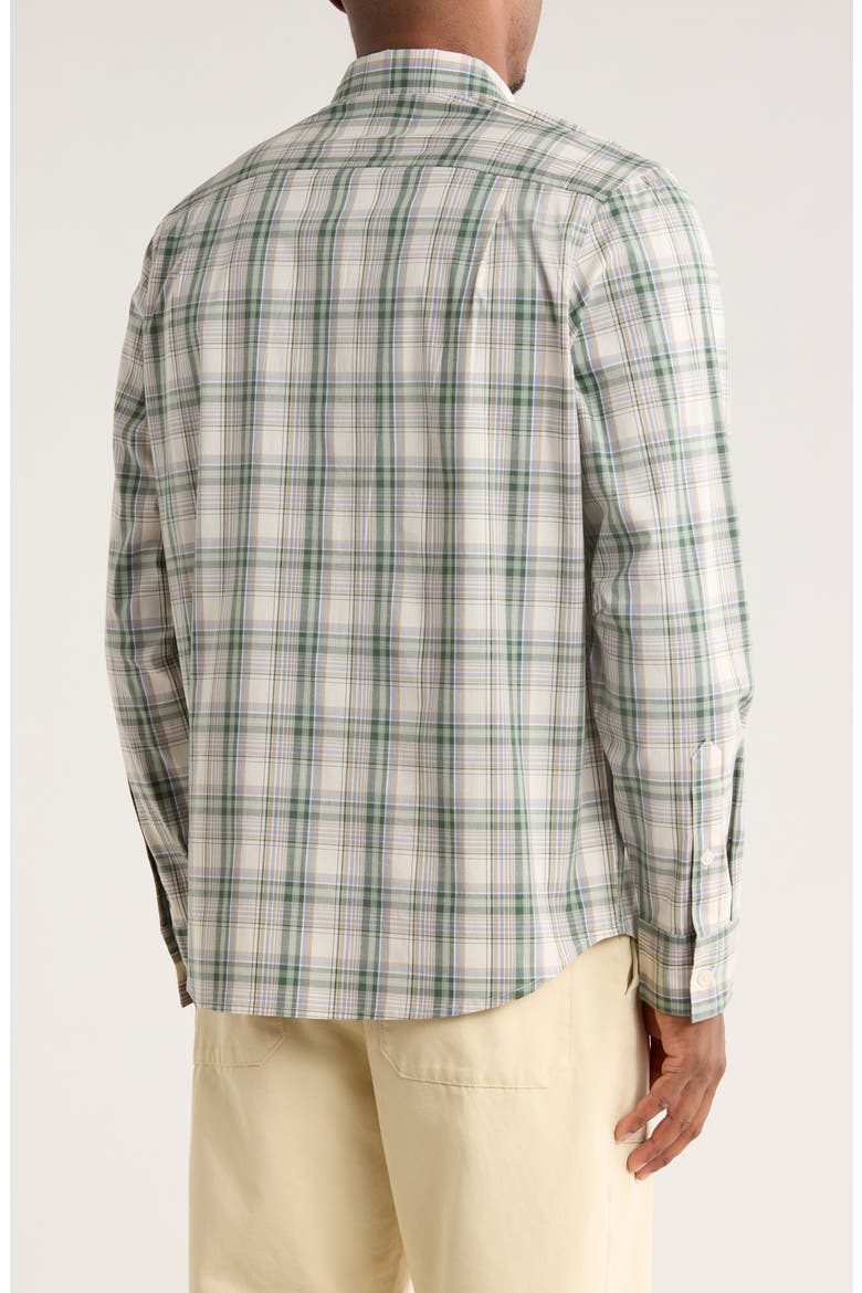 Plaid Poplin Button-Up Shirt, Alternate, color, IVORY BRIAN PLAID