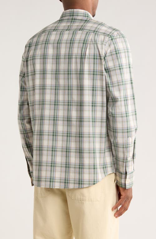14th & Union Plaid Poplin Button-up Shirt In Green