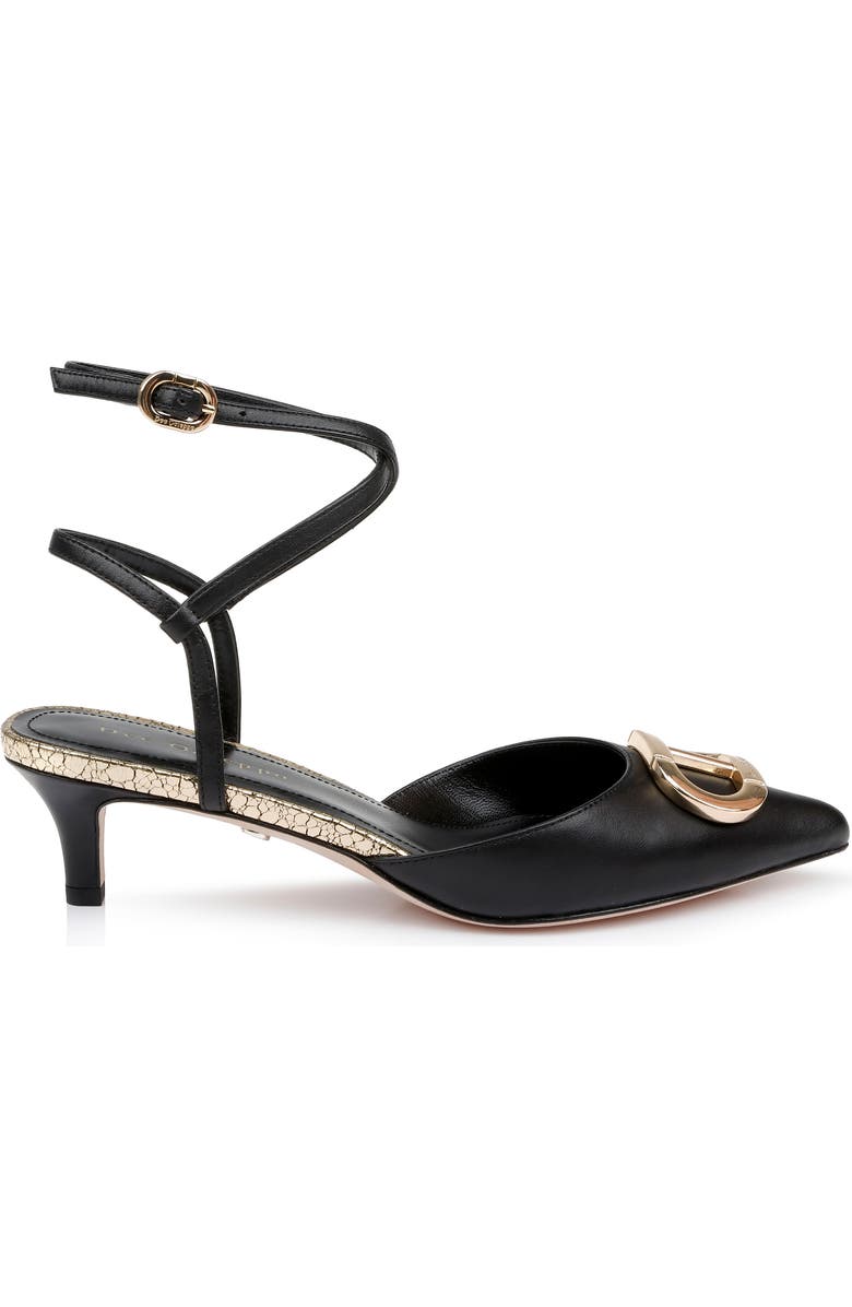 Dee Ocleppo Paige Ankle Strap Pointed Toe Kitten Heel Pump, Alternate, color,