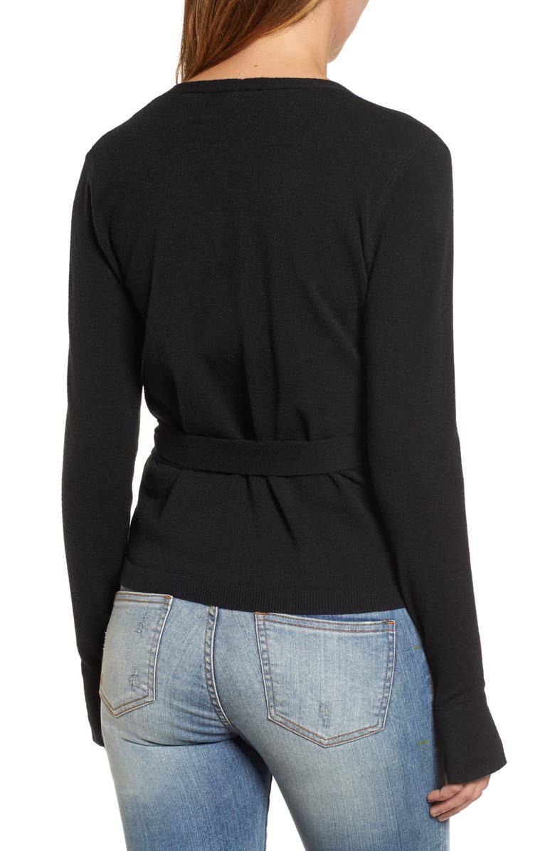 Caslon<sup>®</sup> Off-Duty Ballet Tie Front Sweater, Alternate, color,