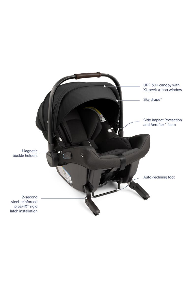 PIPA urbn™ infant car seat & MIXX™ next Stroller Travel System, Alternate, color, CAVIAR/ CHOCOLATE