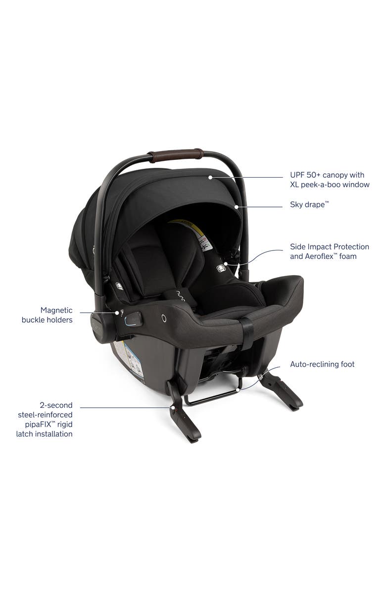 Nuna PIPA urbn<sup>™</sup> infant car seat & MIXX<sup>™</sup> next Stroller Travel System, Alternate, color, Caviar/ Chocolate