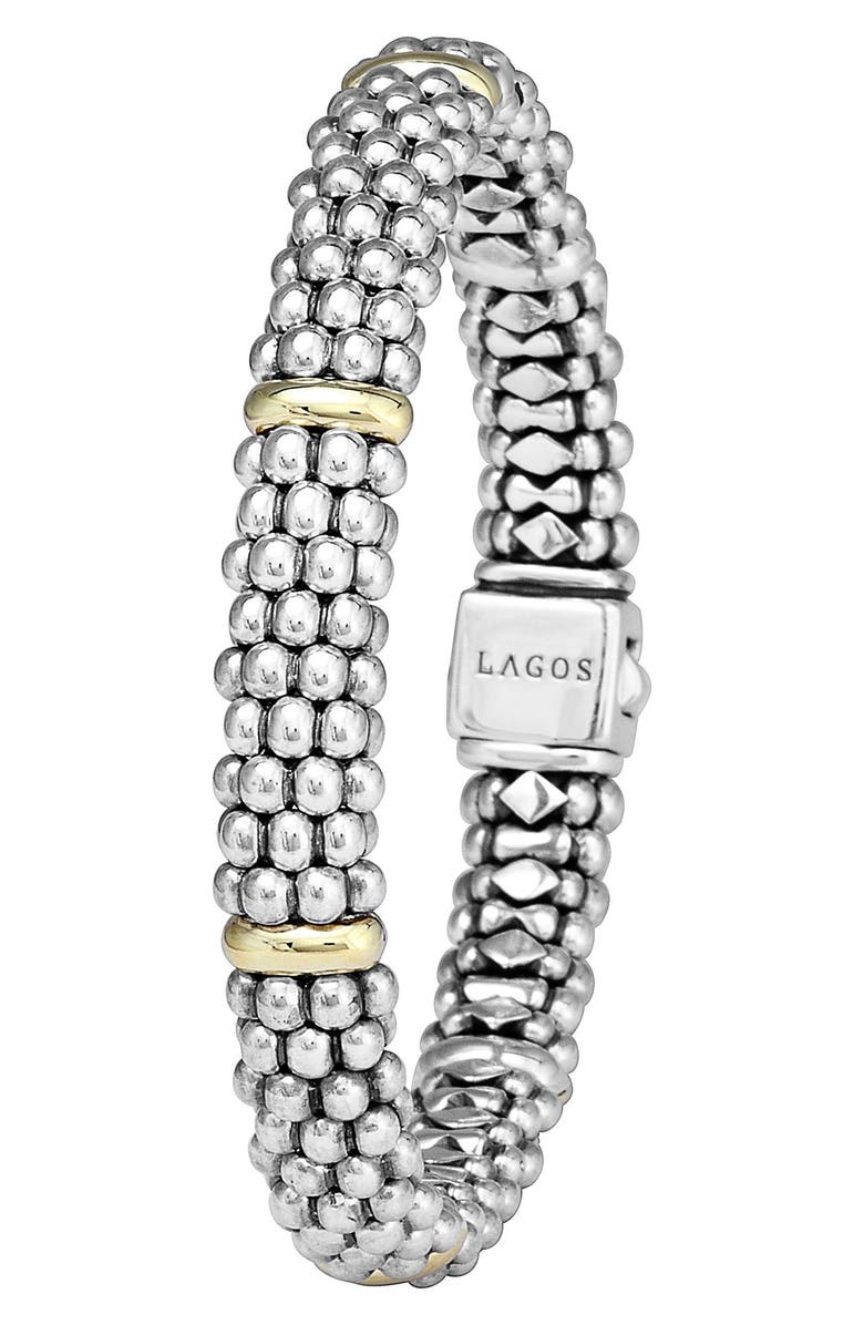 LAGOS Caviar Rope Bracelet, Alternate, color, Silver