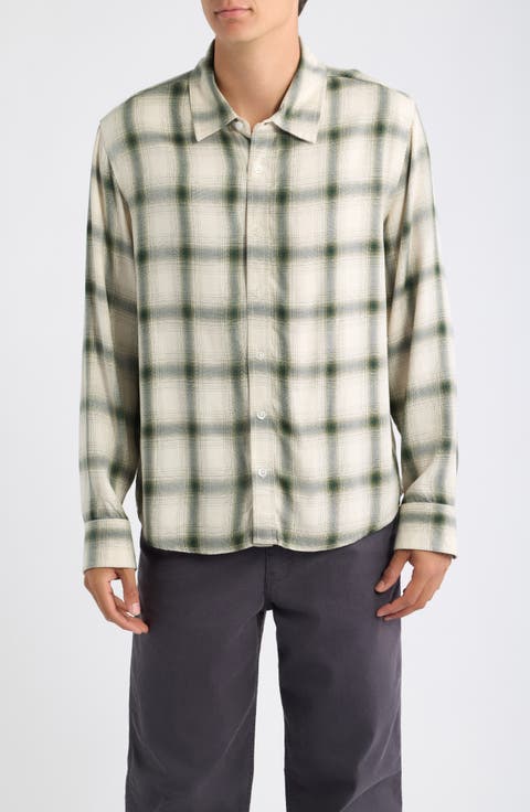 Shadow Check Button-Up Shirt