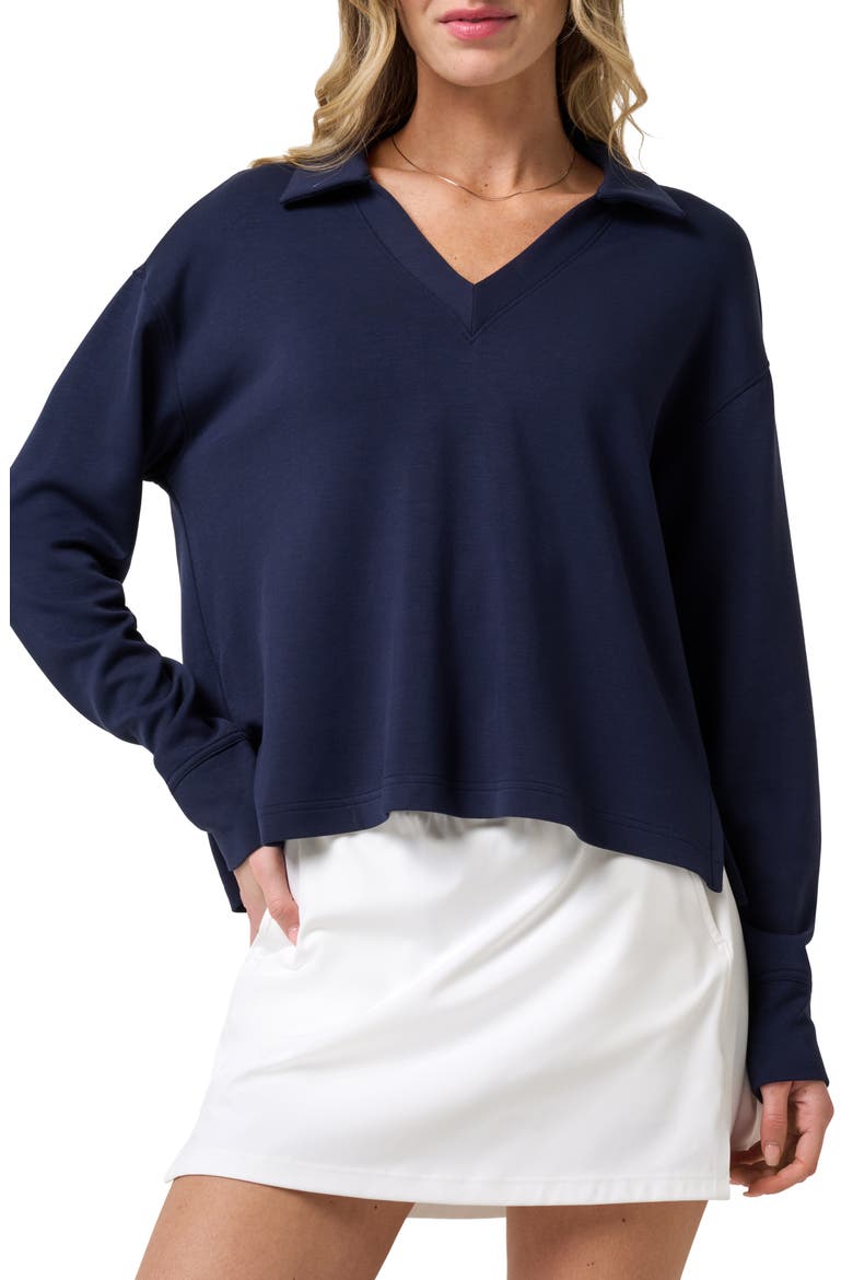 SkyLoft V-Neck Pullover, Main, color, NAVY BLAZER