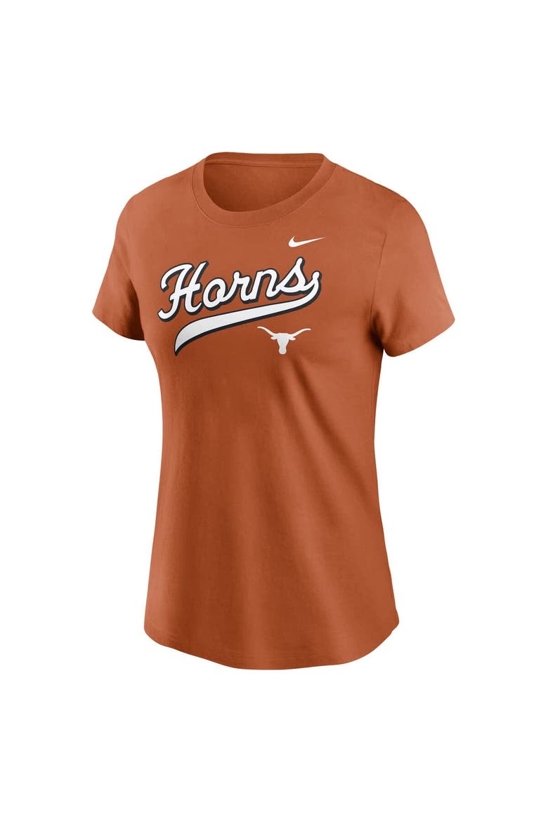 Women's Nike Texas Orange Texas Longhorns Local Script T-Shirt, Alternate, color, Burnt Orange