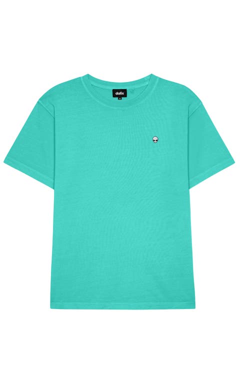 Mens Lil Alien Midweight Garment Dye Tee