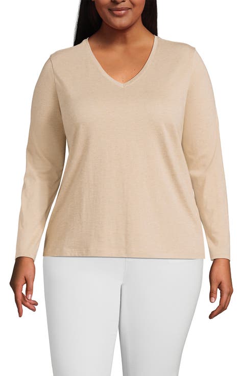 Supima Cotton Long Sleeve V-Neck T-Shirt
