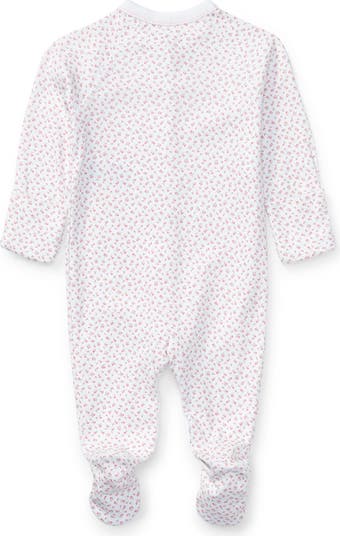 Floral Print Cotton Footie