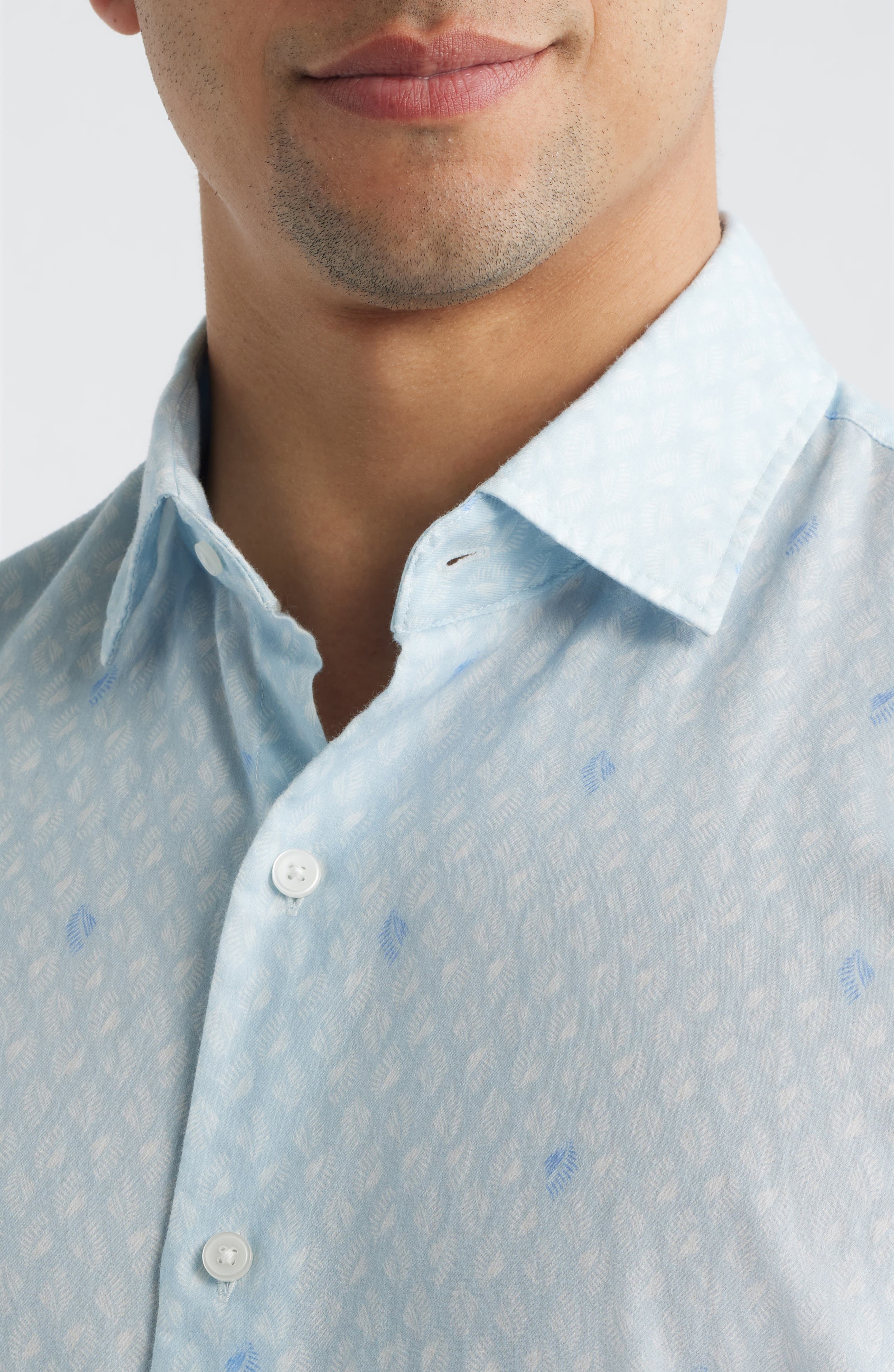 Whitehaven Abstract Print Short Sleeve Cotton & Lyocell Button-Up Shirt - image 2