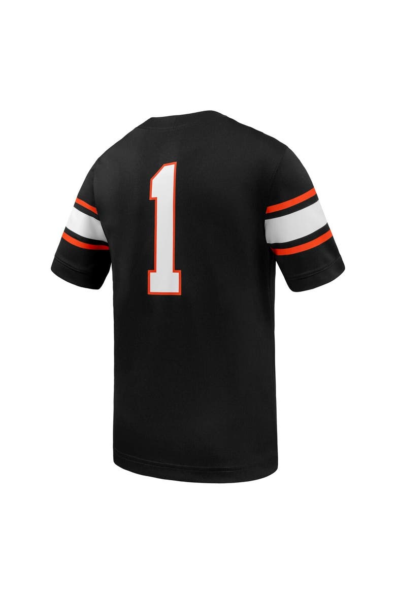 Men's Nike #1 Black Oklahoma State Cowboys Untouchable Replica Game Jersey, Alternate, color, Black