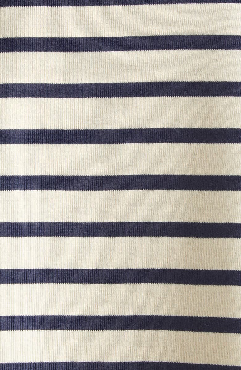 Moncler Stripe Cotton Shorts, Alternate, color, Blue/ Ivory