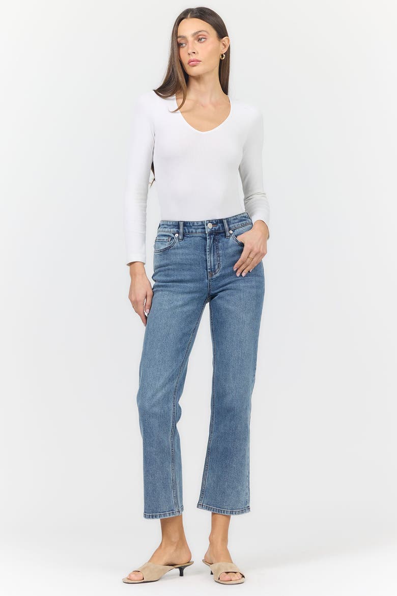 Anika Mid Rise Ankle Straight Jeans, Alternate, color, Hazlett