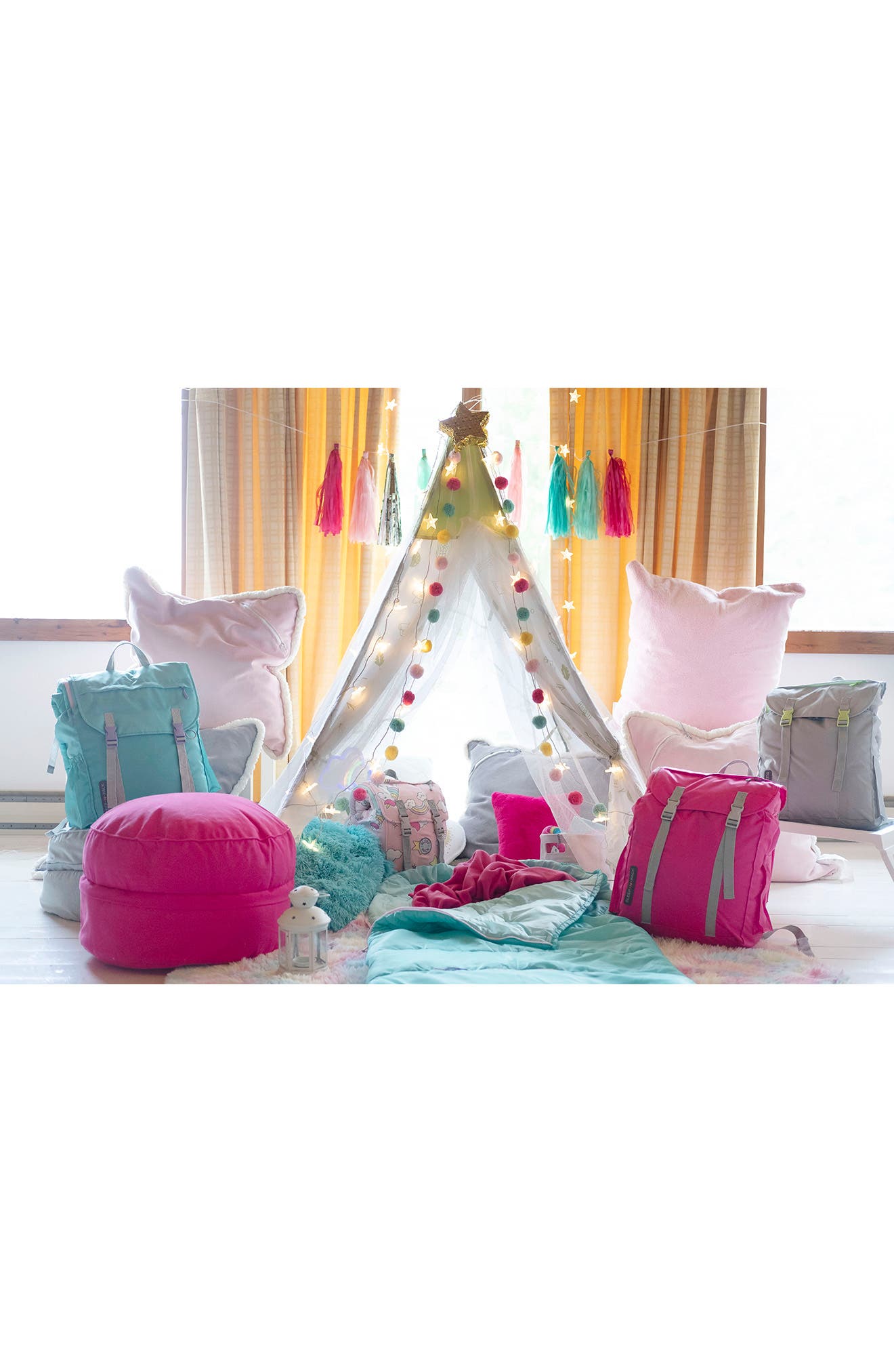 Kids' Sleep-n-Pack Water Repellent Sleeping Bag Backpack, Alternate, color, TEAL