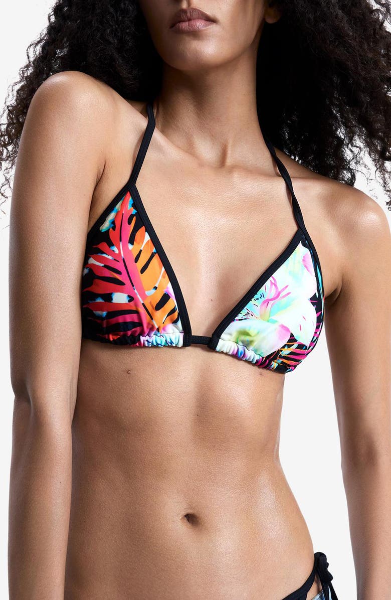 Desigual Daiquiri Triangle Bikini Top, Main, color, Black