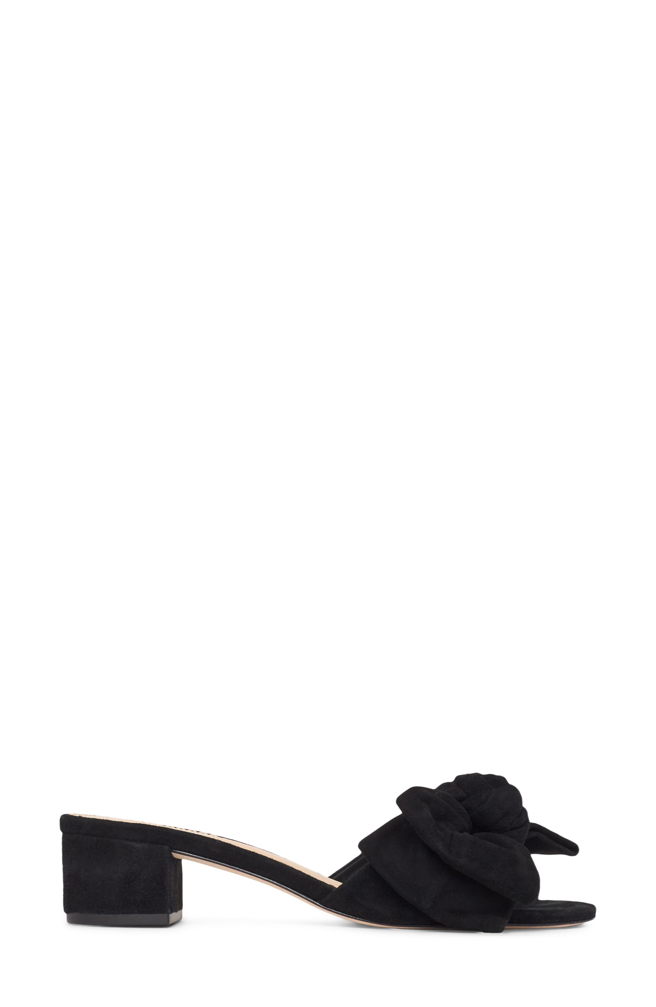 Cinq à Sept Faith Suede Slide Sandal, Alternate, color, Black
