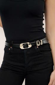 Ettika Molten Metal Leather Belt