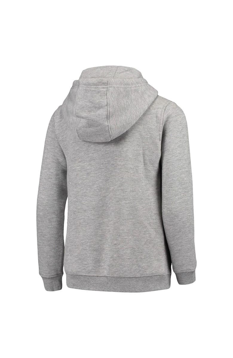 Outerstuff Youth Heathered Gray North Carolina Tar Heels Big Bevel Pullover Hoodie, Alternate, color, 