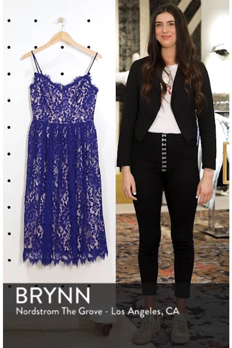 Gathered Lace Midi Dress video