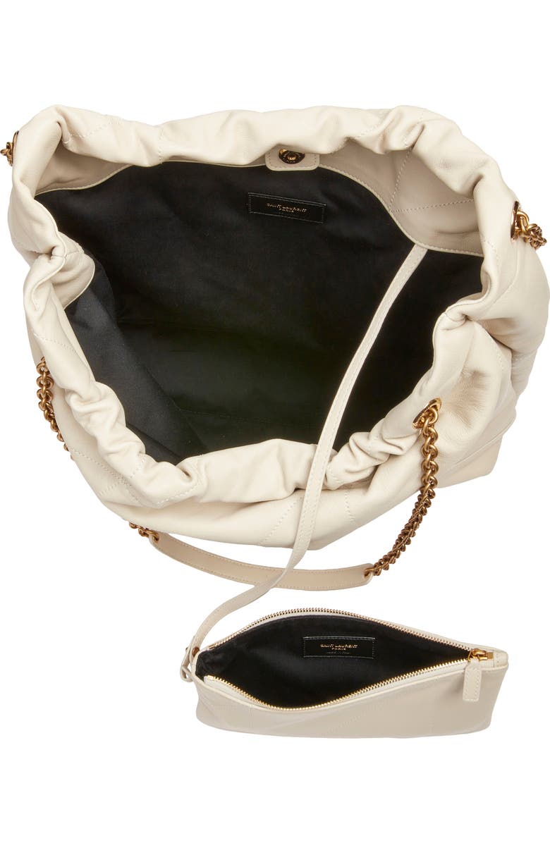 Saint Laurent Large Jamie 4.3 Patchwork Leather Shoulder Bag, Alternate, color, Blanc Vintage