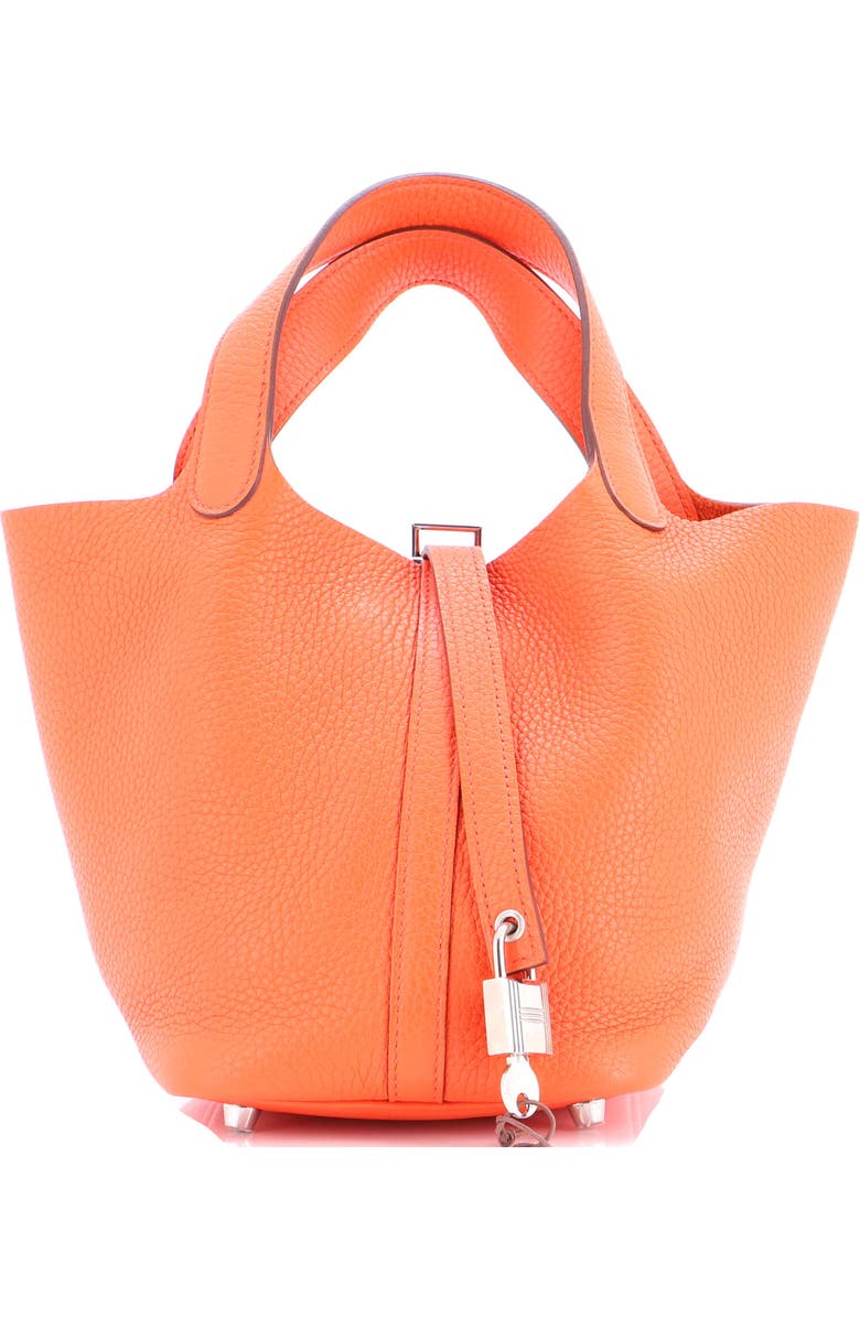 Pre-Owned Hermes Picotin Lock Bag Clemence PM, Main, color, Orange Poppy