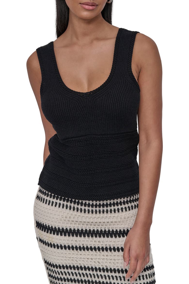Sleeveless Tank Sweater, Main, color, BLACK