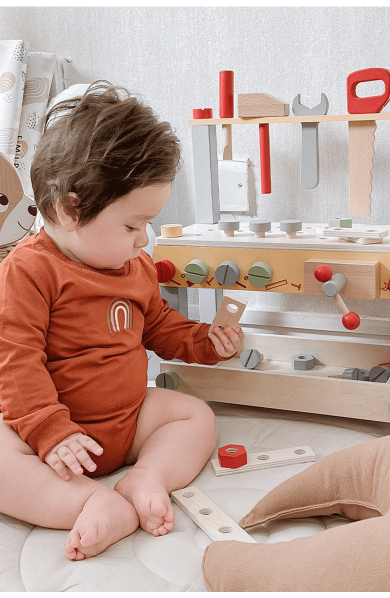 Bigjigs Toys My First Workbench, Alternate, color,