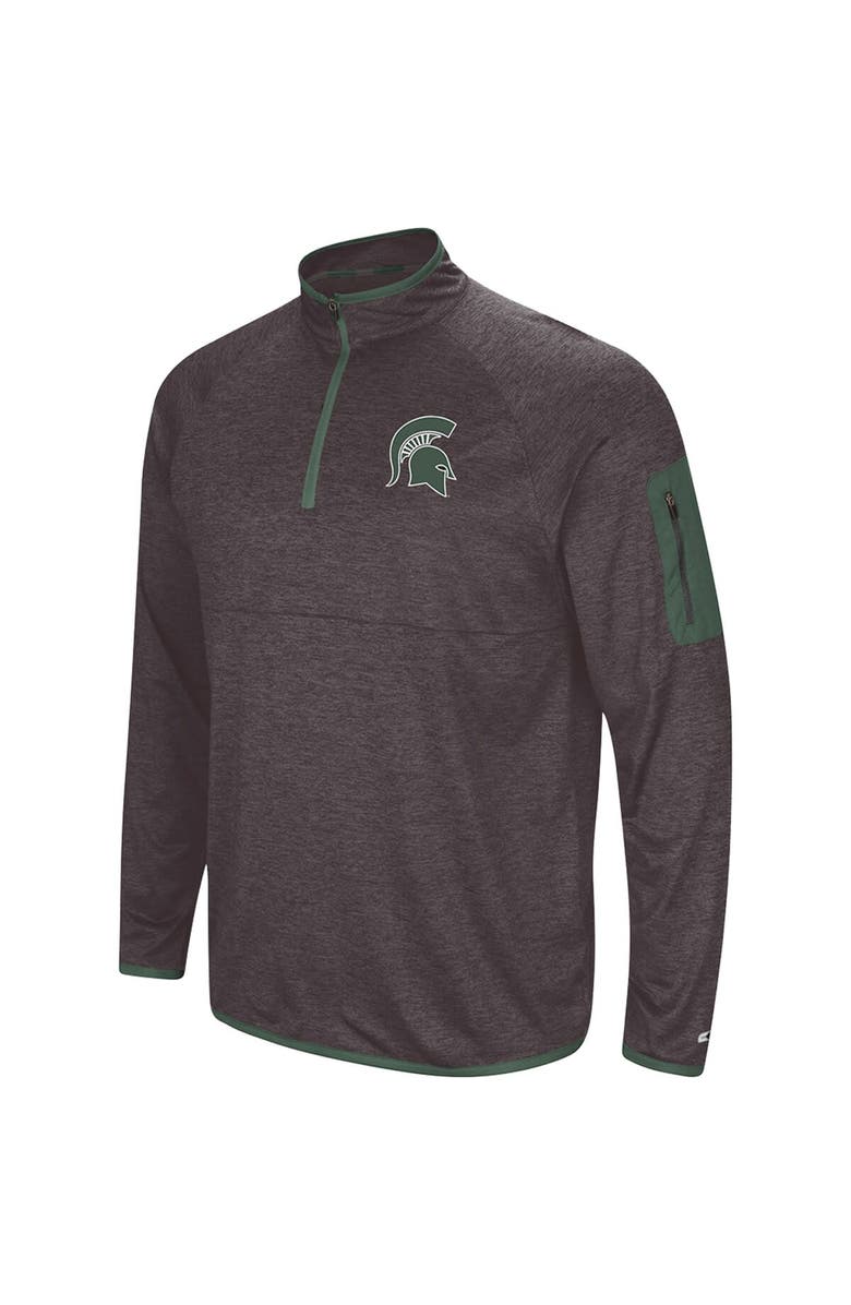 COLOSSEUM Men's Colosseum Black Michigan State Spartans Amnesia Lightweight Quarter-Zip Pullover, Alternate, color, 