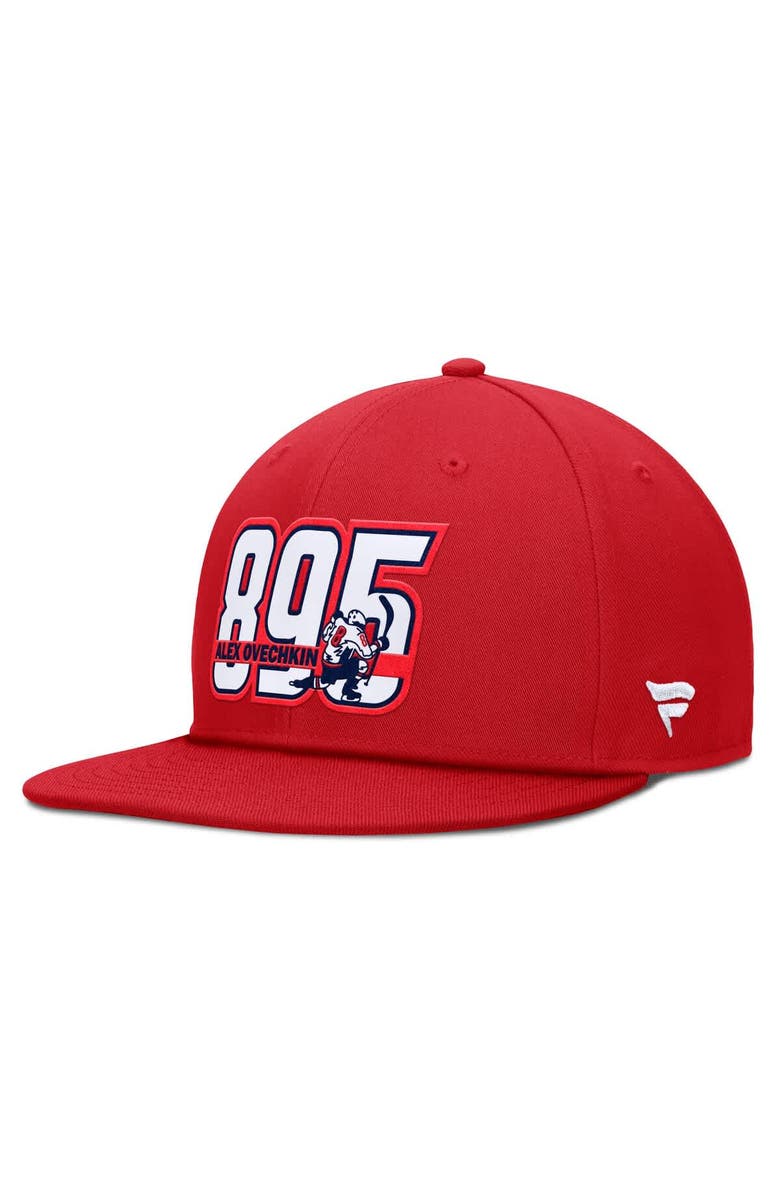 FANATICS Men's Fanatics Alexander Ovechkin Red Washington Capitals NHL All-Time Leading Goal Scorer Snapback Hat, Alternate, color, Red