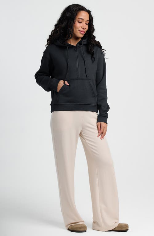 Free Fly Northcoast Fleece Half Zip Hoodie In Black