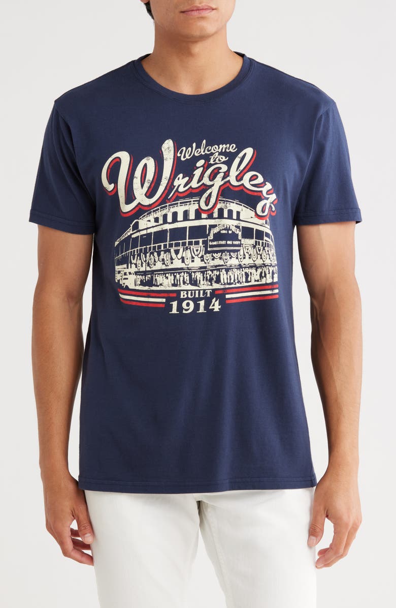 American Needle Welcome to Wrigley Graphic T-Shirt, Main, color, Navy