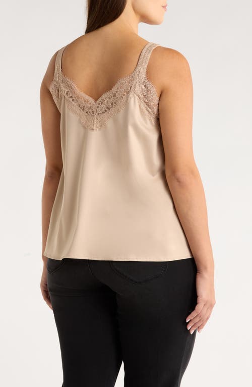 Wit & Wisdom Lace Trim Camisole In Neutral
