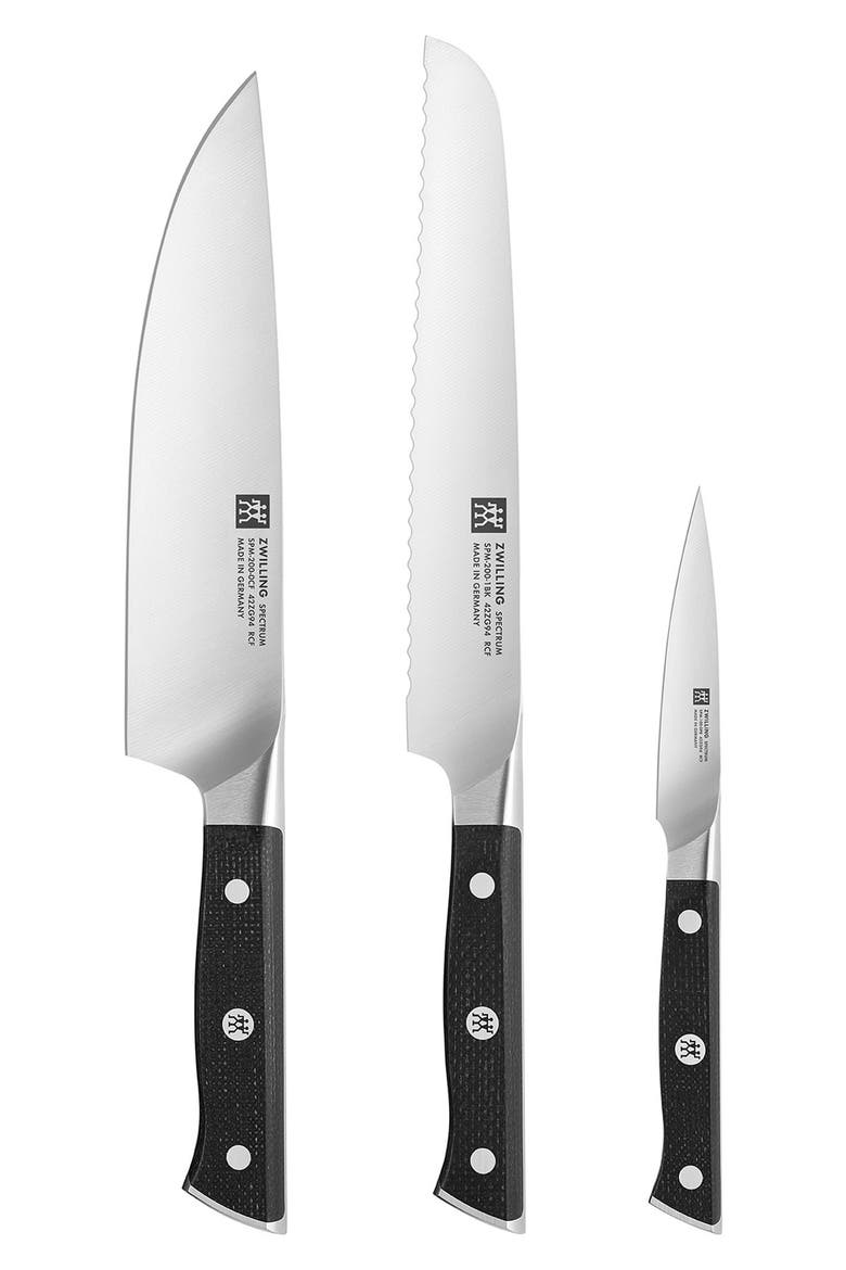 Spectrum 3-Piece Starter Knife Set, Main, color, BLACK