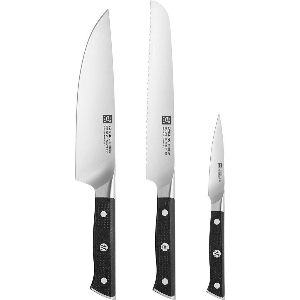 Zwilling Spectrum 3-piece Starter Knife Set In Black