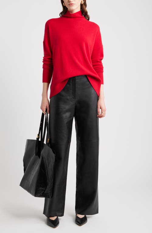 Nordstrom Oversize Cashmere Turtleneck Sweater In Pink