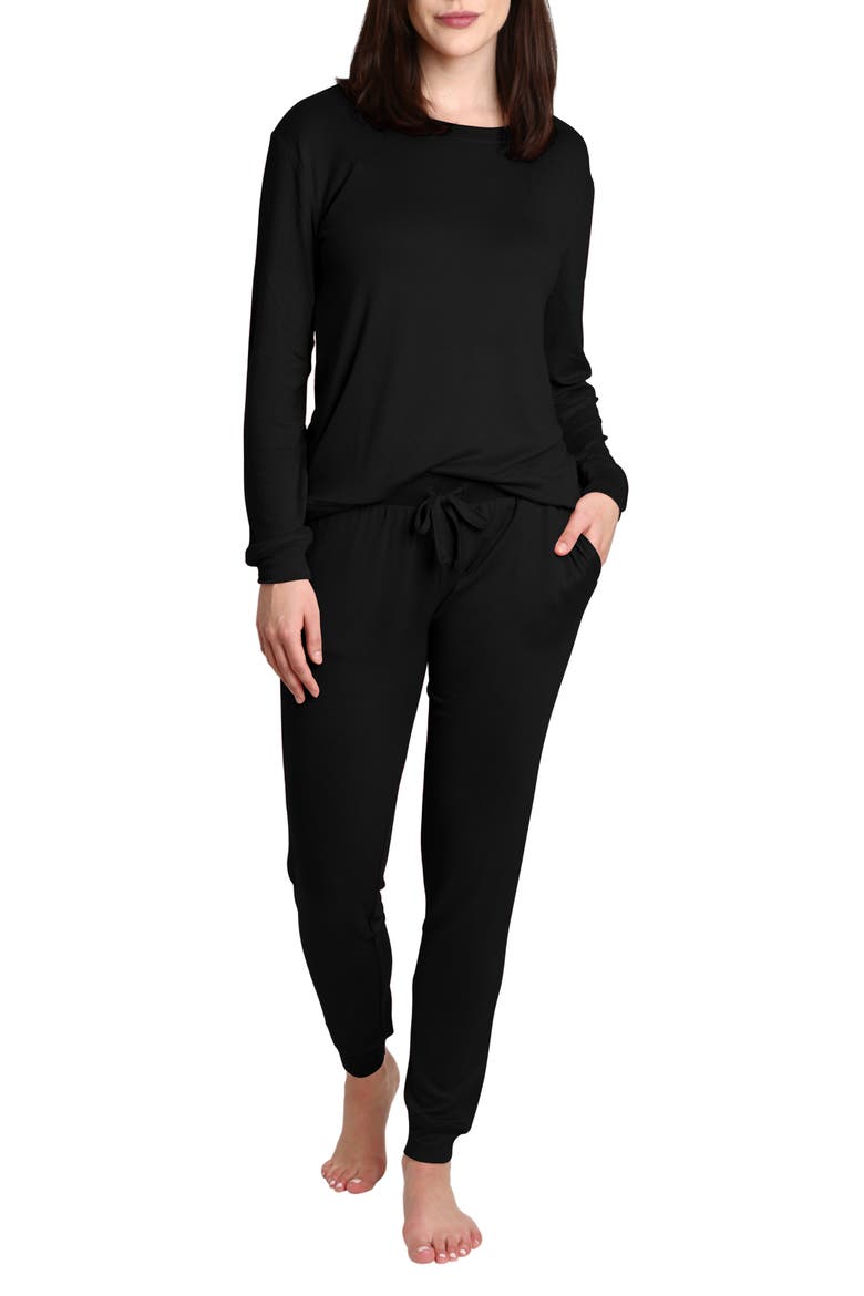 Long Pajamas, Main, color, BLACK