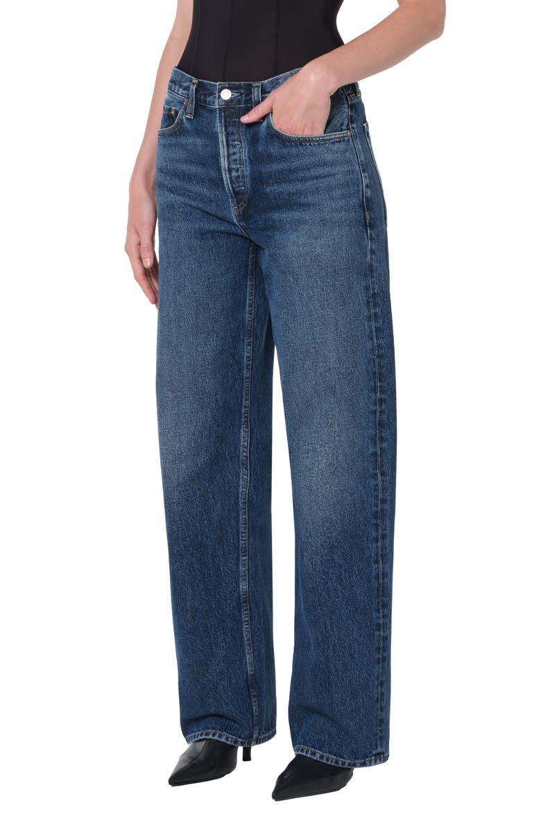 AGOLDE Arc Straight Leg Jeans, Alternate, color, Short Wave Bright Dark Indigo