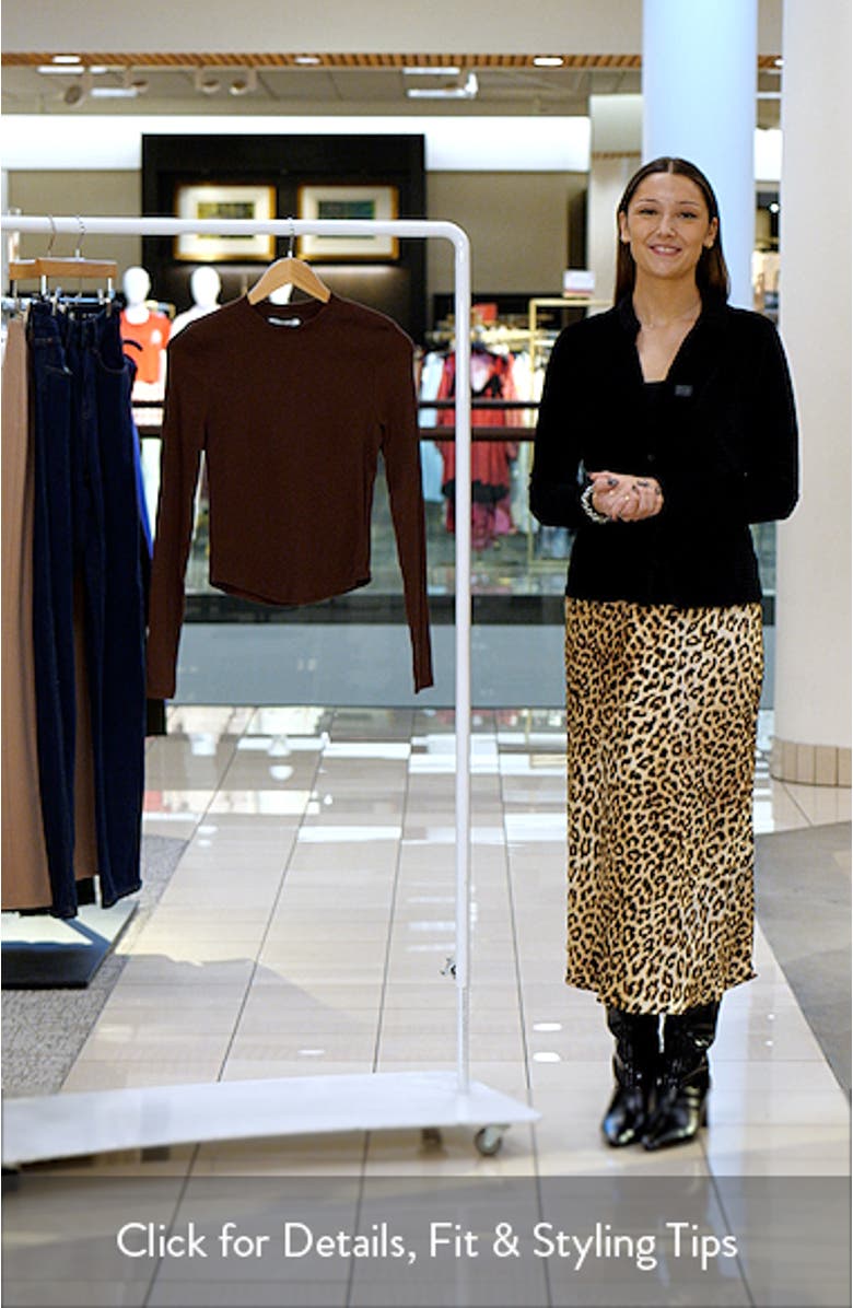 Long Sleeve Curve Hem Rib Top, sales video thumbnail