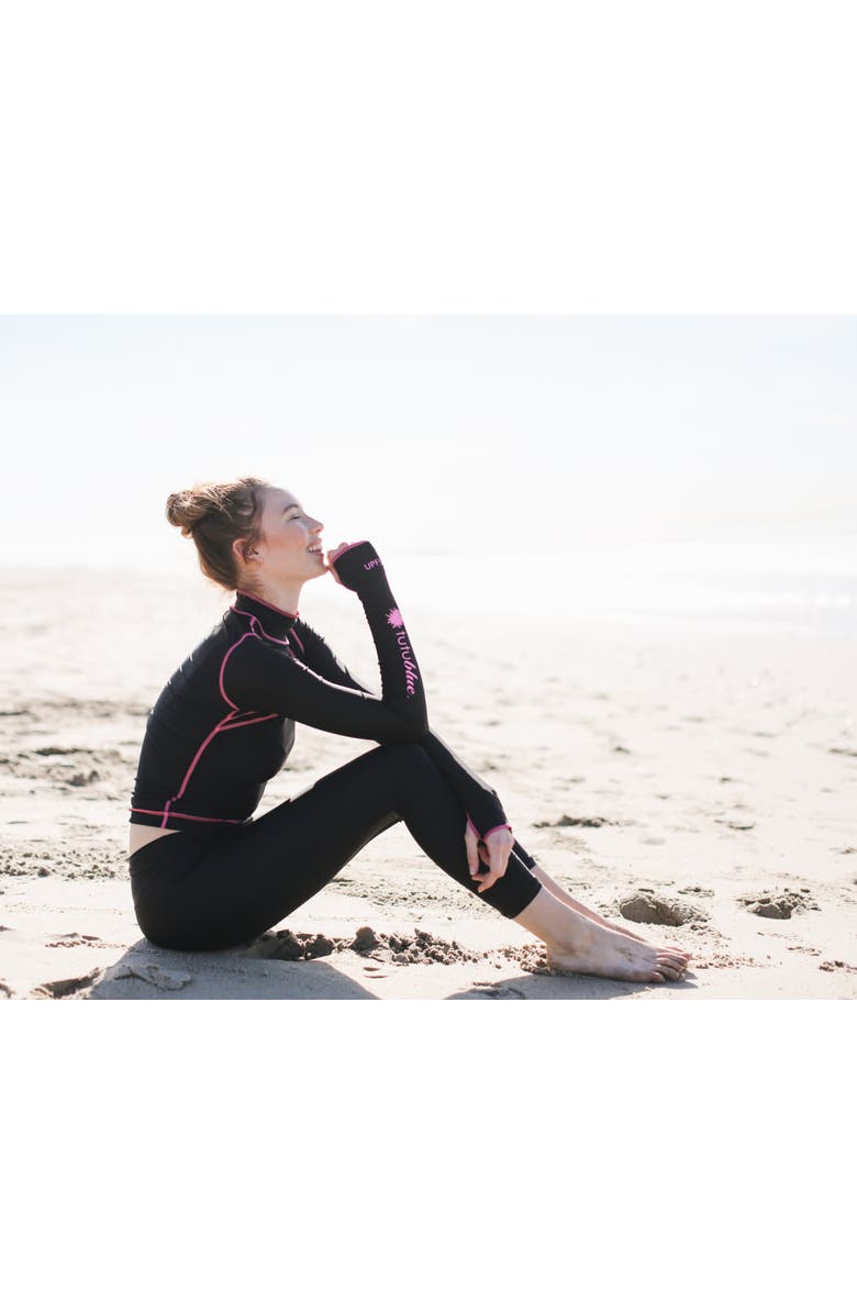 TUTUBLUE Women's Swim Leggings - UPF 50+, Alternate, color, Deep Black