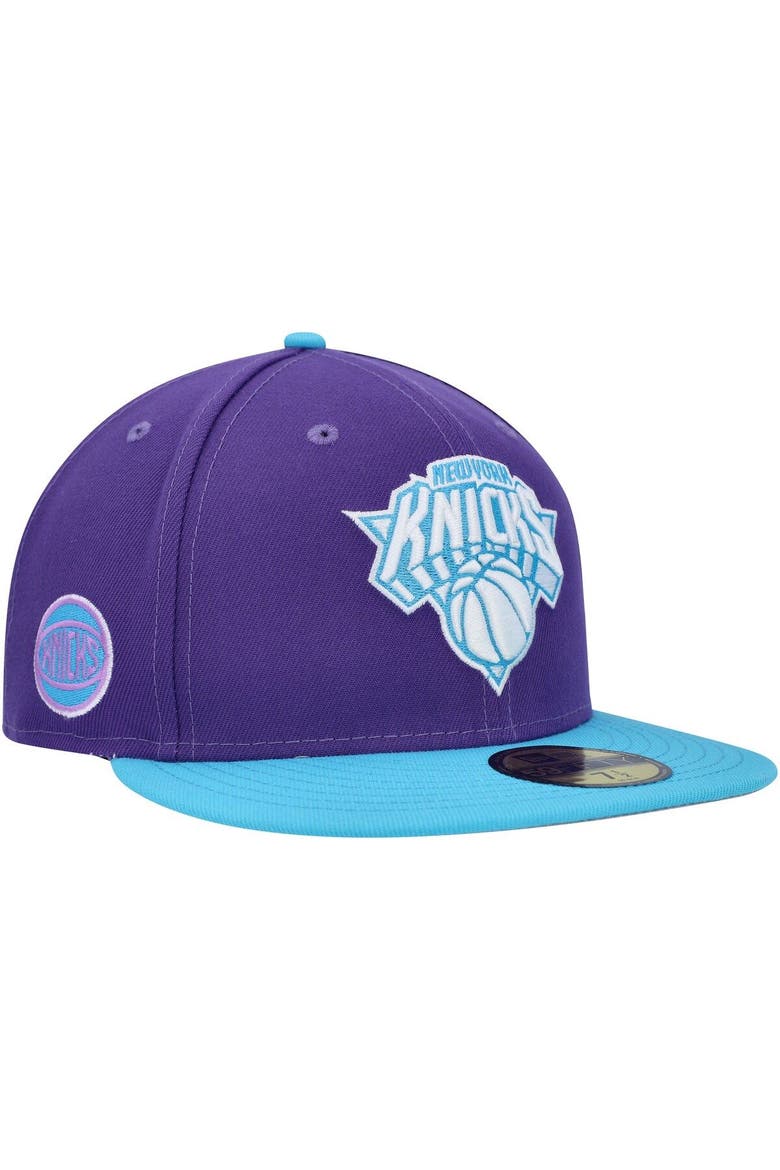 Men's New Era Purple New York Knicks Vice 59FIFTY Fitted Hat, Main, color, Purple