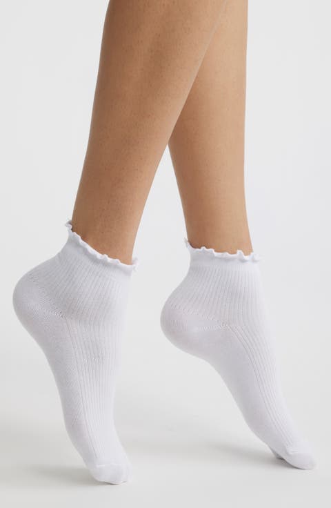 Billie Ruffle Mid Crew Socks