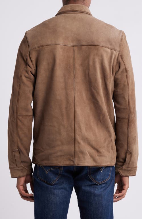 Frye Classic Suede Shacket In Taupe