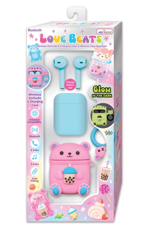 Love Beats Earbuds, Charging Case & Silicone Case Keychain